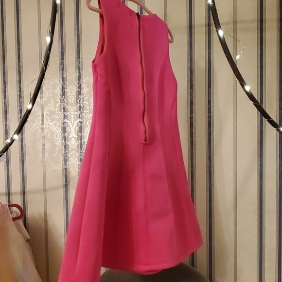 Max & Riley Girls Hot Pink Scuba Dress - Picture 4 of 7